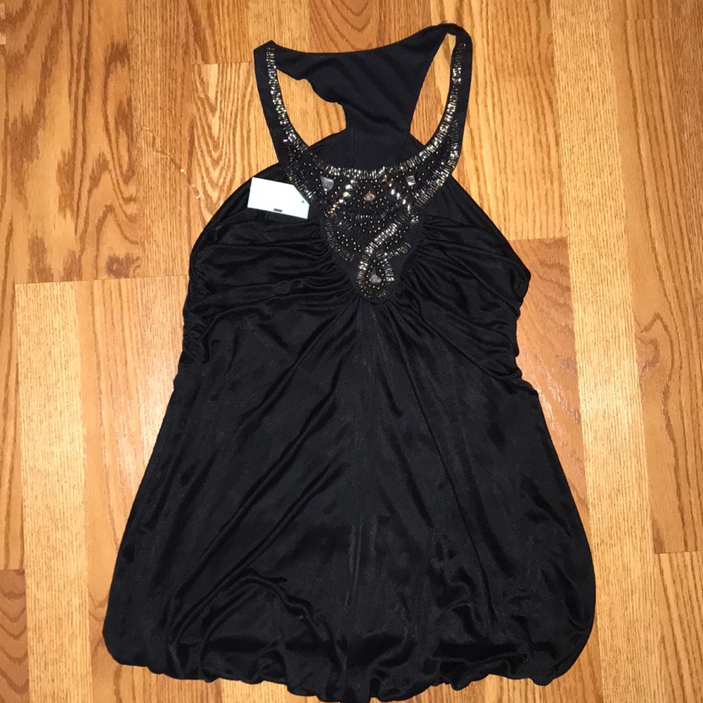 NWT Black bling top